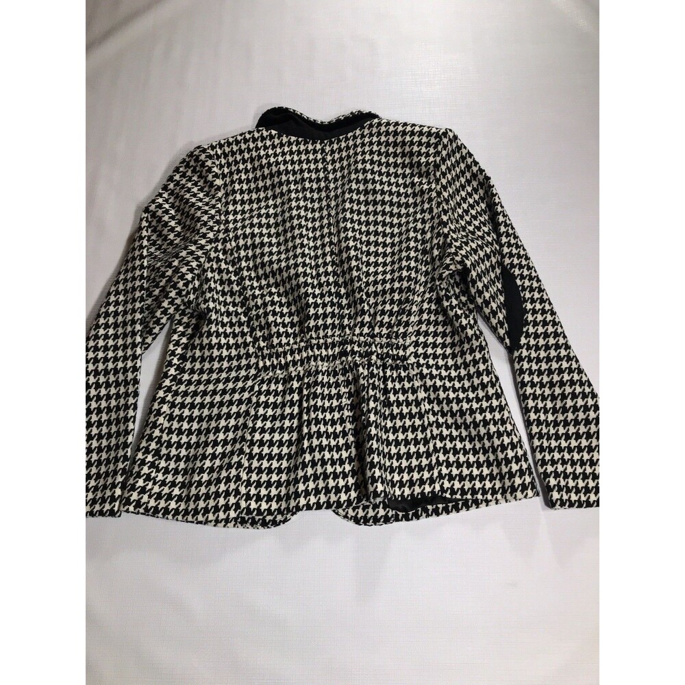 Joan Rivers Women’s Vintage Black Herringbone, Elbow Patch Blazer Size 10 - Picture 8 of 9